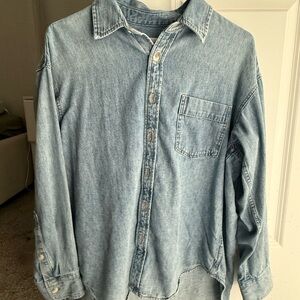 Aritzia Light Blue Denim Shirt